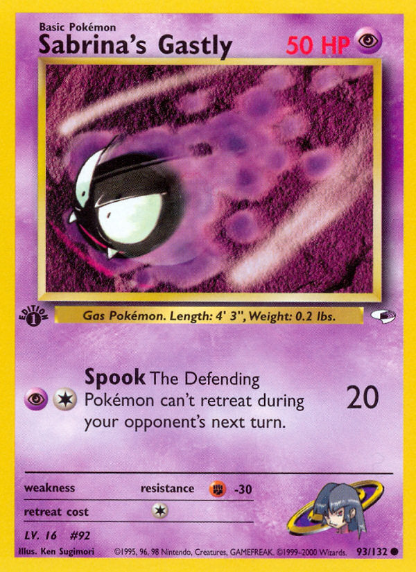 Gym Heroes Sabrina's Gastly #93/132 first edition